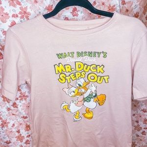 EUC Uniqlo Donald & Daisy cartoon tee size S